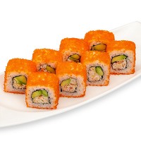 Ролл Калифорния с крабом и авокадо