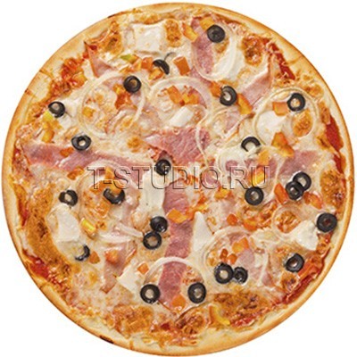 Пицца С гребешком и беконом / 30 см.