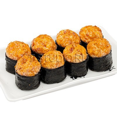 Запечённый ролл с копчёной курицей