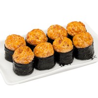 Запечённый ролл с копчёной курицей