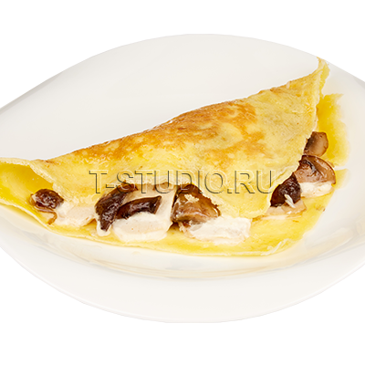 Омлет с курицей и грибами