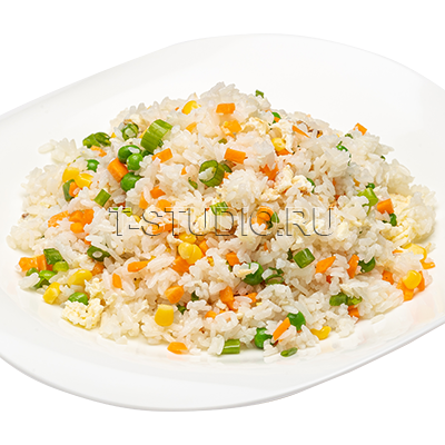 Рис с кукурузой и горошком