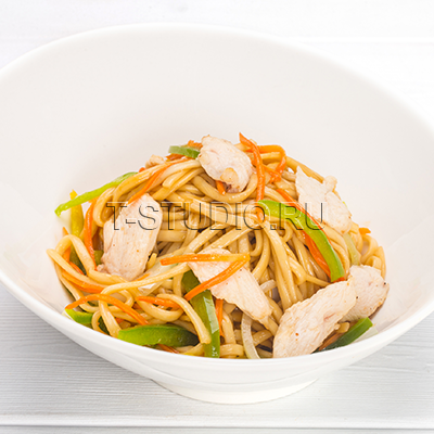 Лапша с курицей в соусе Терияки