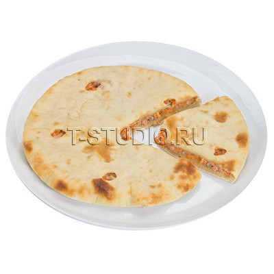 Осетинский пирог с лососем и луком